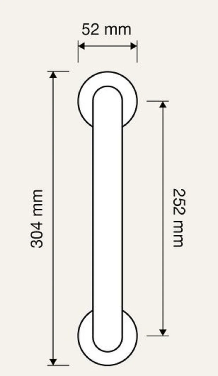 Luxury door handle set silver 5.2 x 30.4 cm - chrome-plated brass door handles with Swarovski crystal glass