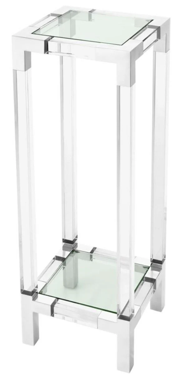 Luxury side table / column silver 35 x 35 x H. 100 cm - luxury designer furniture