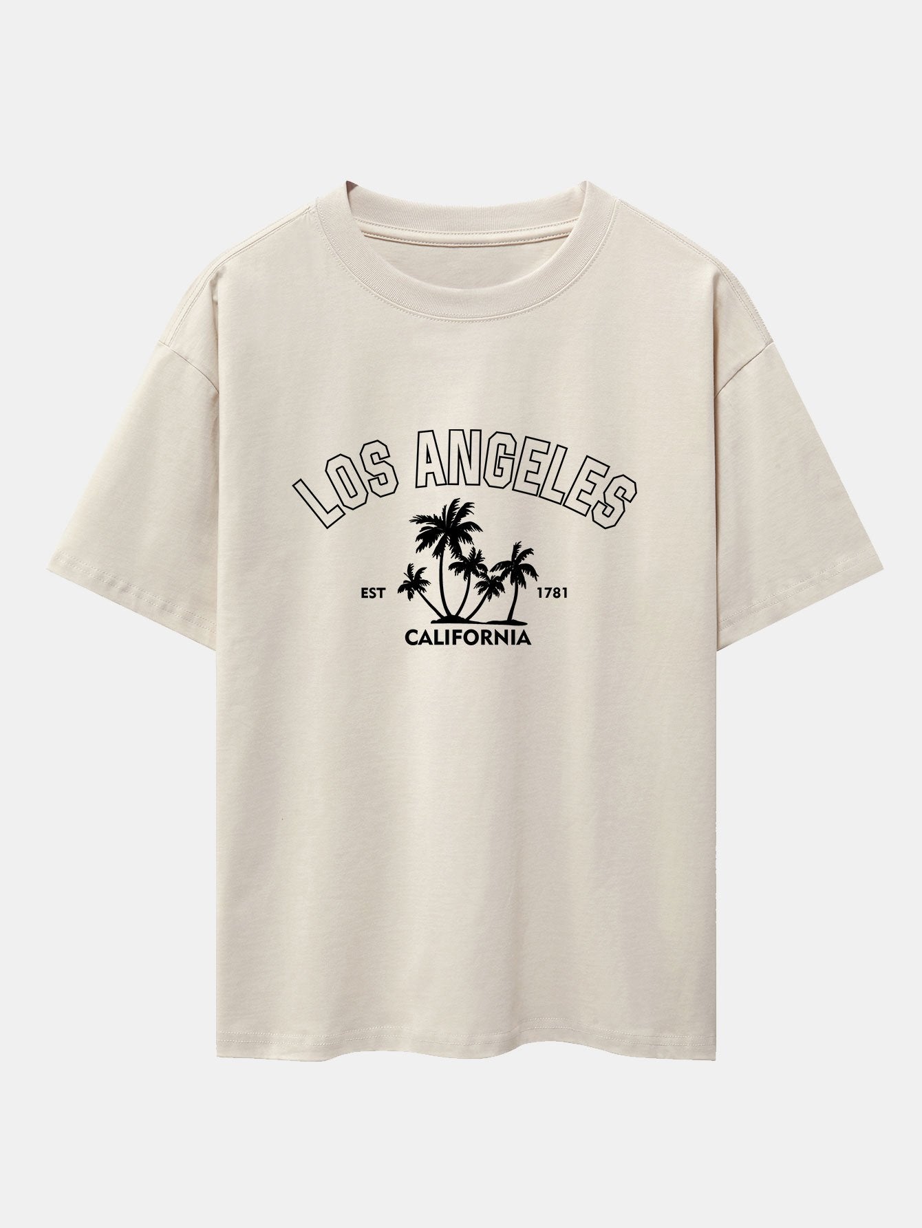 Los Angeles Palms Print Heavy Weight Oversize T-Shirt