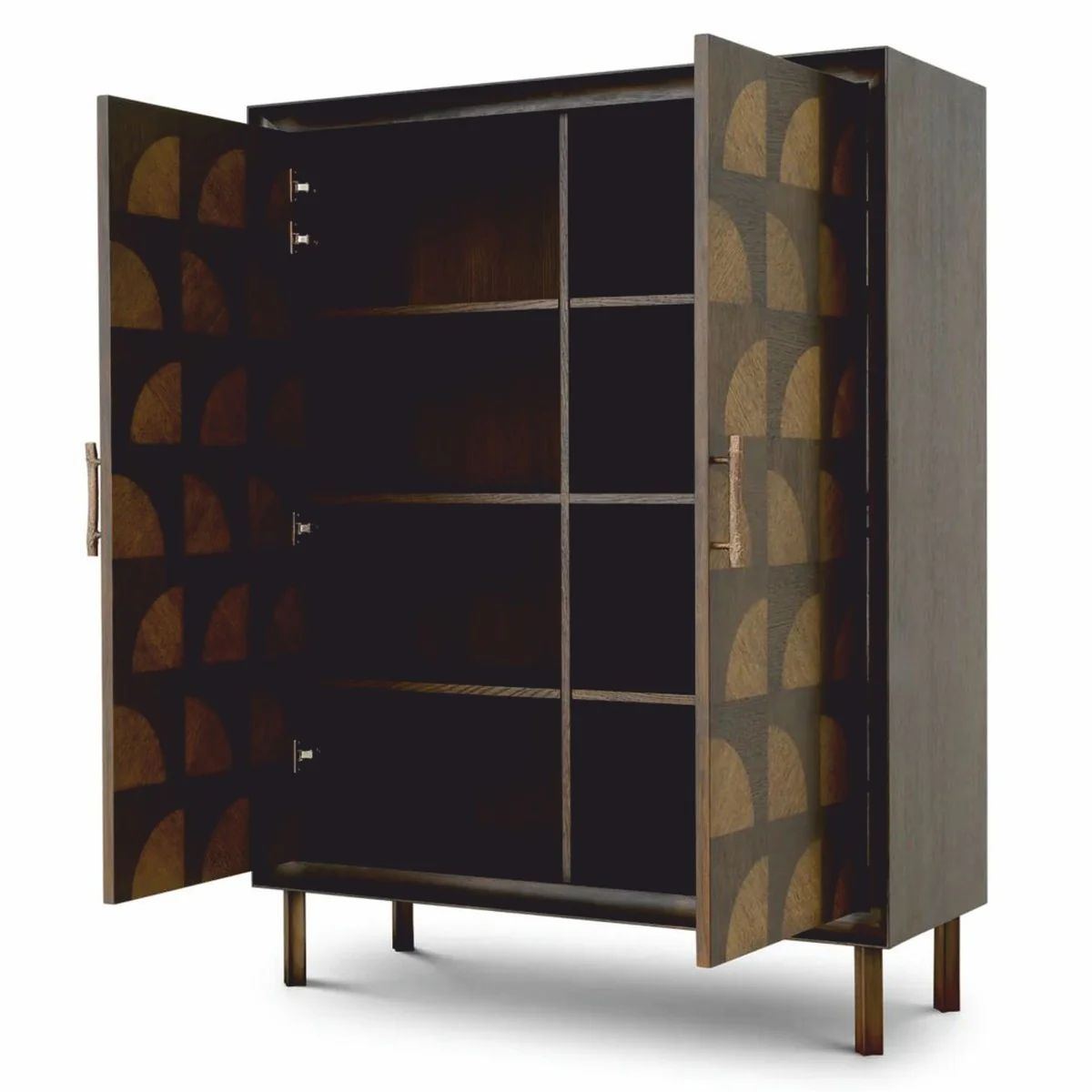 Luxury cabinet with 2 doors brown H. 170 cm - luxury furniture