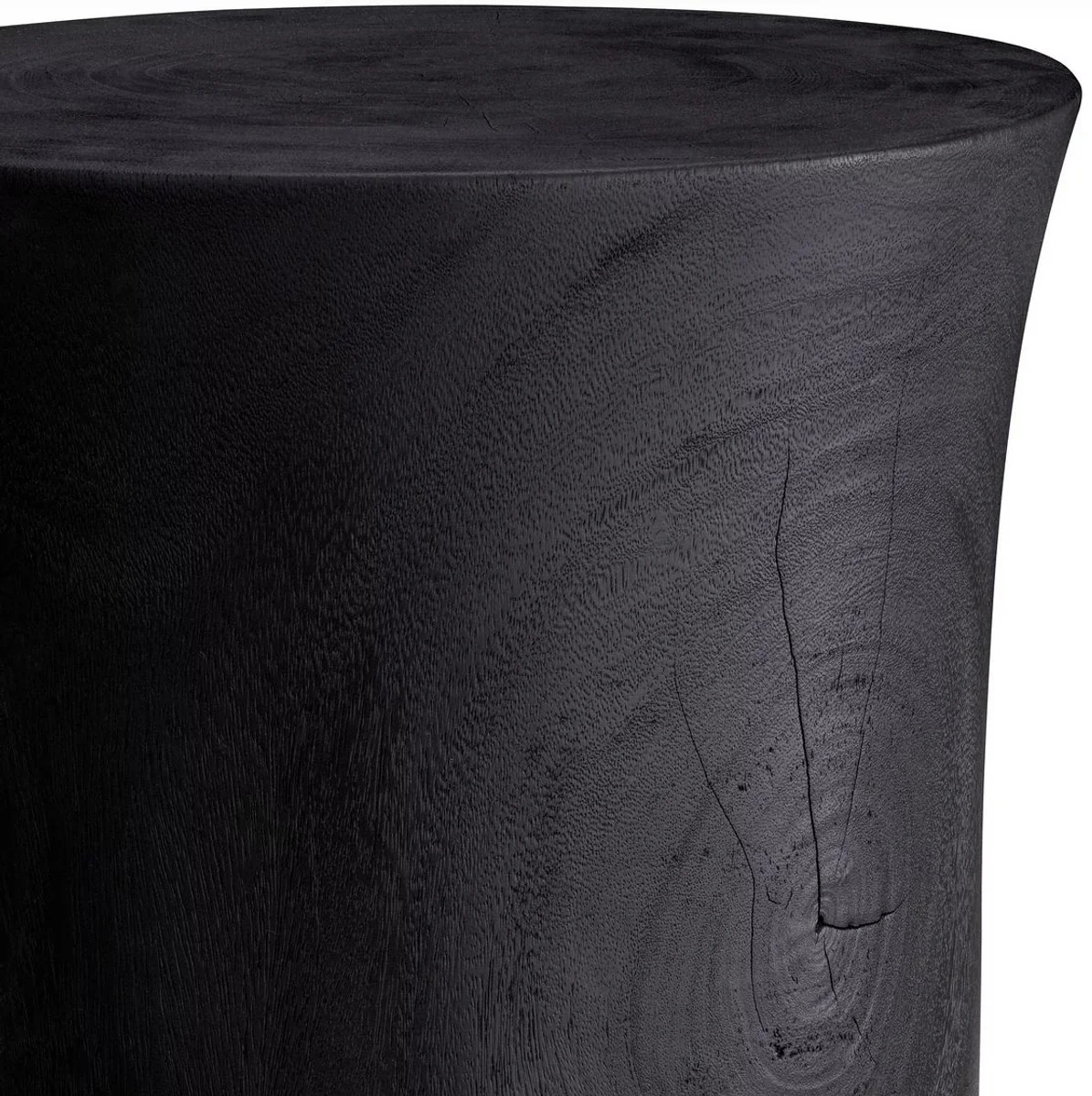 Luxury side table black Ø 39 x H. 41.5 cm - Round solid wood table - Luxury furniture - Living room furniture - Luxury furnishings - Living room furnishings