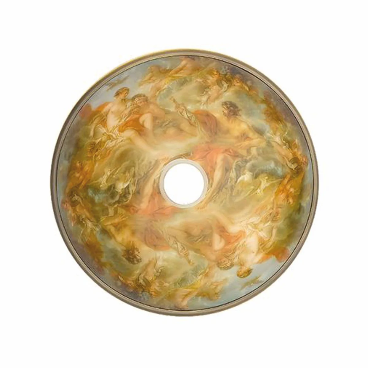 Luxury baroque chandelier brass with patina Ø 91 x H. 70 cm