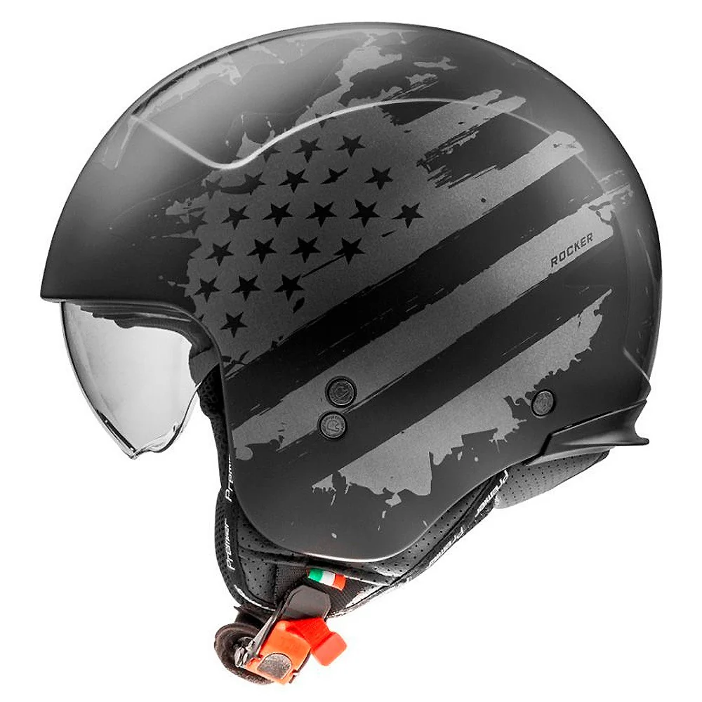 CASCO JET PREMIER ROCKER AM 9 BM NEGRO MATE / GRIS
