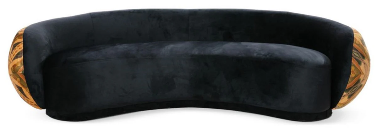 Luxury sofa black / beige / multicolored 260 cm