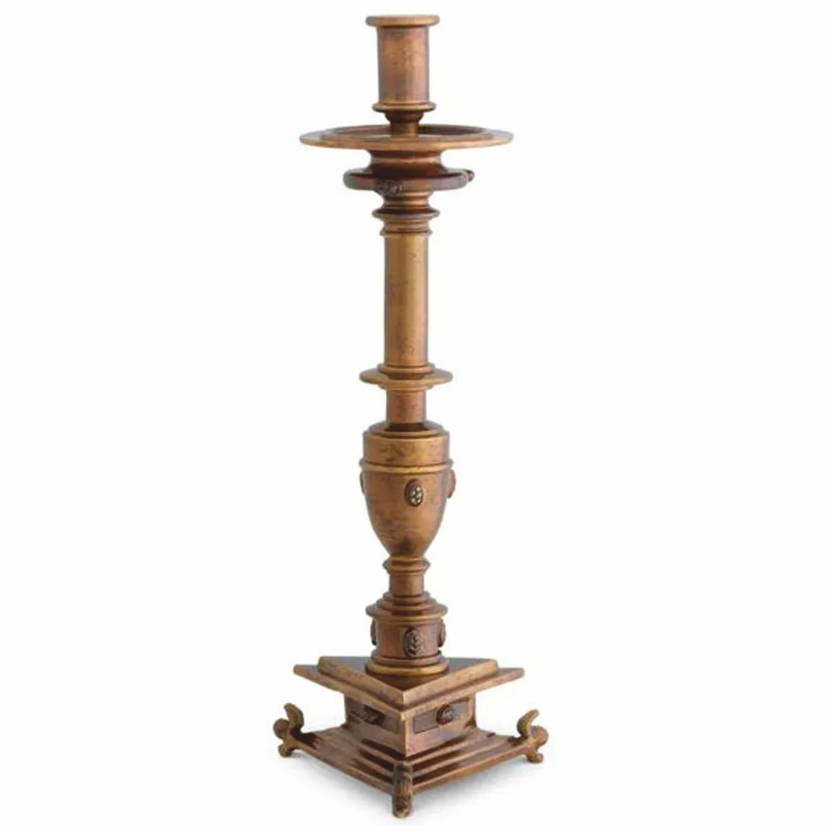 Luxury Baroque candlestick antique gold H. 39.5 cm - Baroque decoration