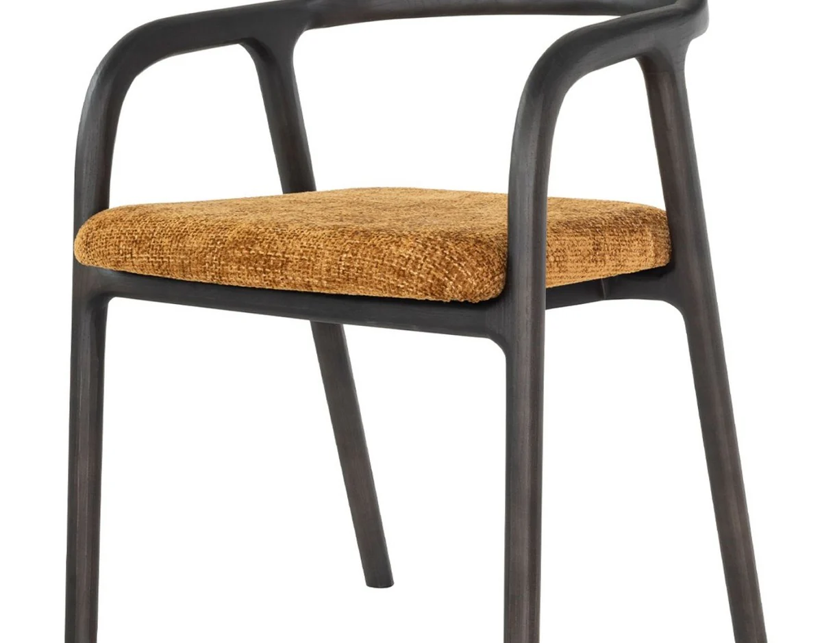 Luxury Dining Room Chair with Armrests Black / Brown - Hotel & Restaurant Furniture