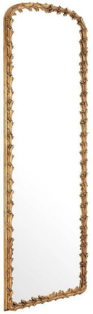 Luxury mirror antique gold 92.5 x 7 x H. 245.5 cm - mahogany wall mirror - full length mirror - wardrobe mirror - luxury collection