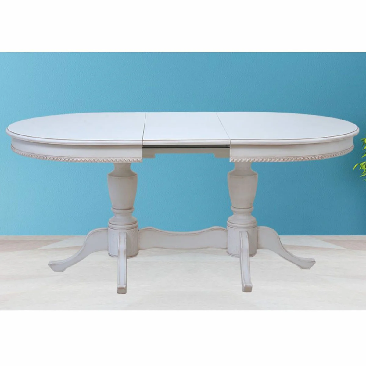 Luxury Baroque Dining Table White 160-200 cm - Baroque Dining Room Furniture
