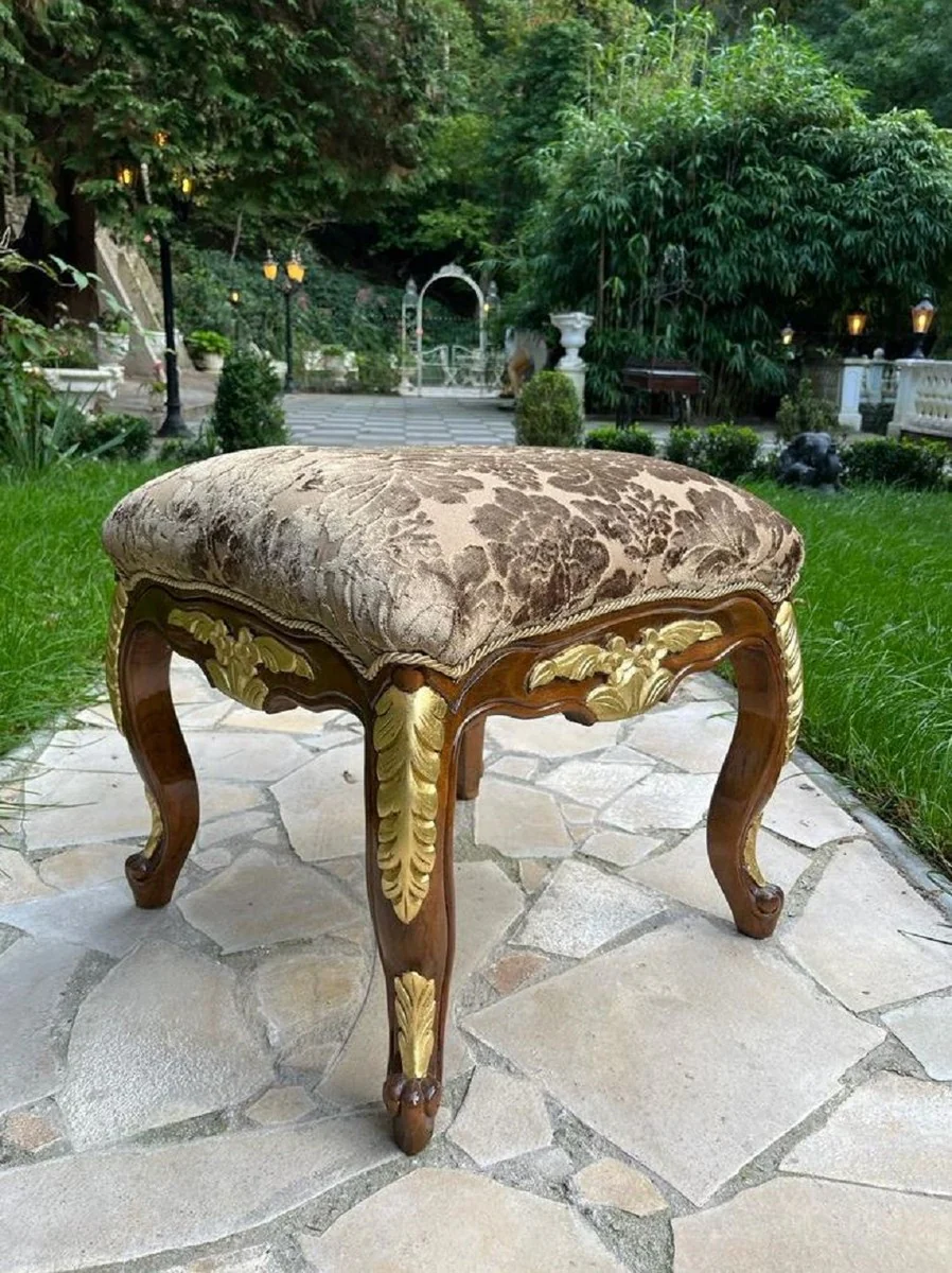 Pompöös by Luxus Baroque Stool Brown / Gold - Pompööser Baroque Stool designed by Harald Glööckler - Pompööser Baroque Furniture