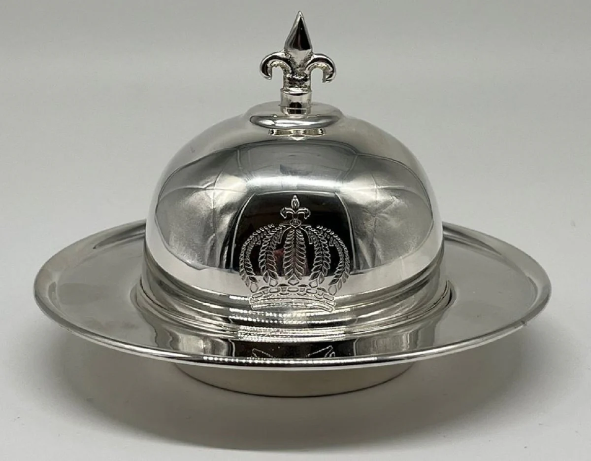 Pompöös by Luxury Baroque Caviar Bowl with Lid Silver - designed by Harald Glööckler
