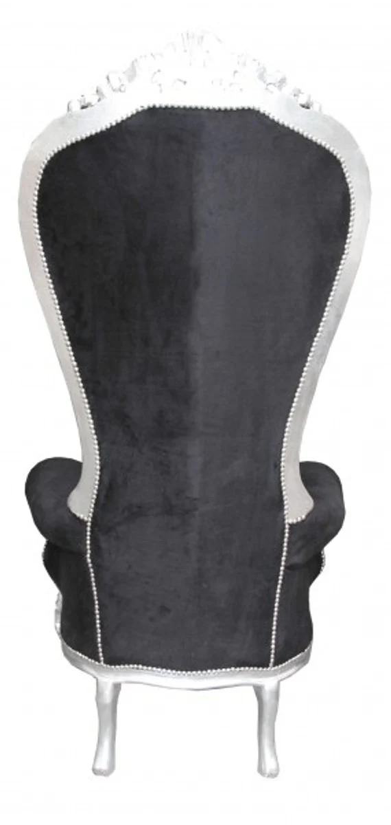 Baroque throne chair Majestic Mod2 black/silver - giant chair - throne chair Tron