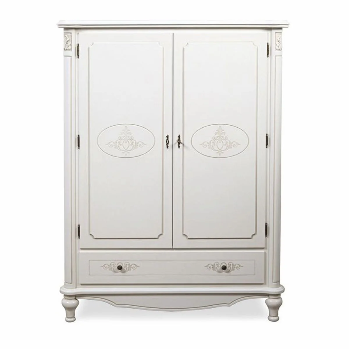 Luxury baroque bar cabinet white H. 160 cm - baroque style bar furniture