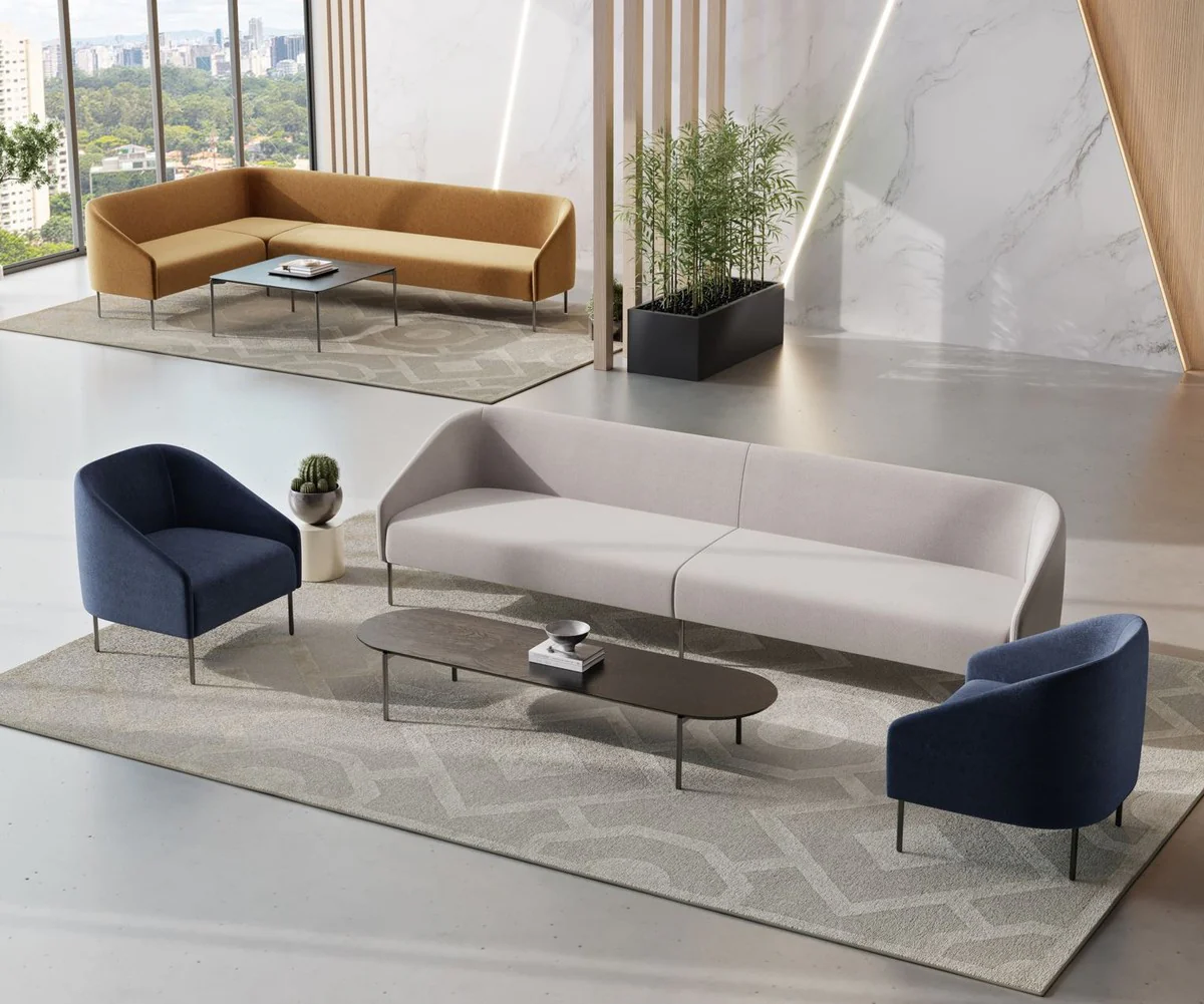 Luxury Living Room & Hotel Sofa Gray / Black 200 cm - Luxury Furniture