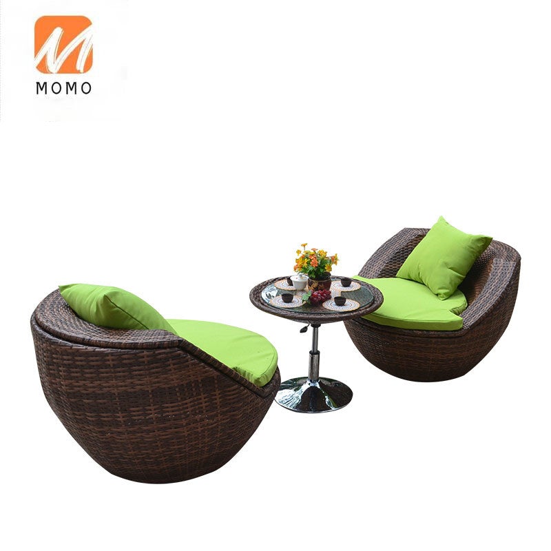 Nordic Outdoor Furniture Beach Garden Balcony Stackable Ball Shape Outdoor Seater Leisure Rattan Sofa Chair