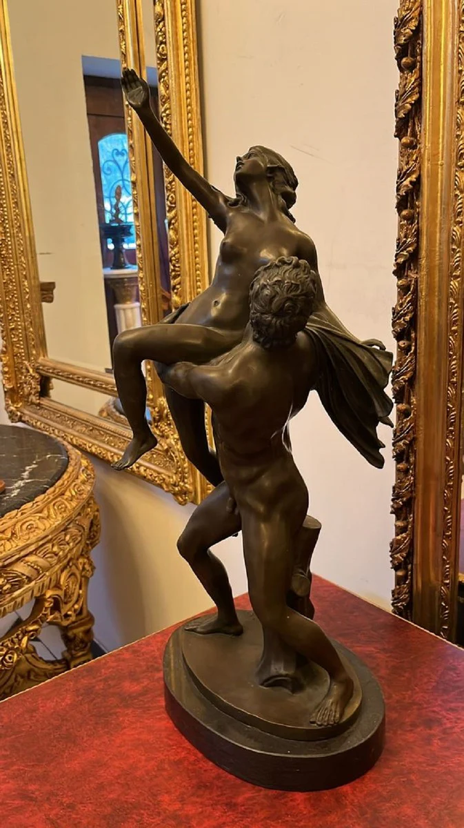 Art Nouveau bronze decorative sculpture man & woman H. 70 cm