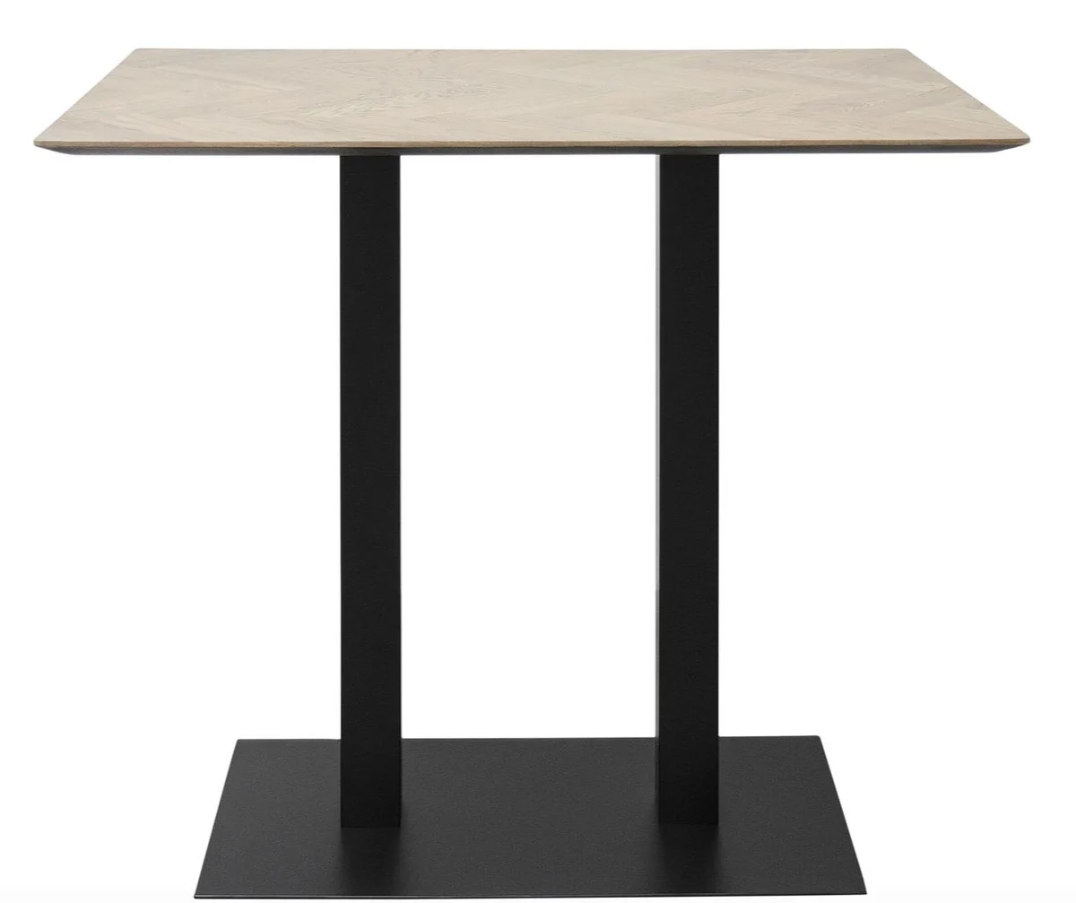 Luxury bar table natural color / black 110 x 70 x H. 101 cm - Gastronomy & Bar Furniture