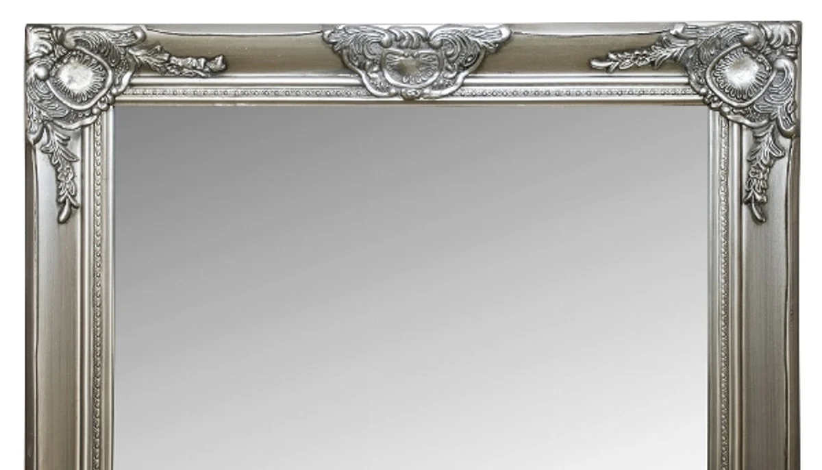 Baroque mirror / wall mirror with wooden frame silver 60 x H. 150 cm - Baroque furniture