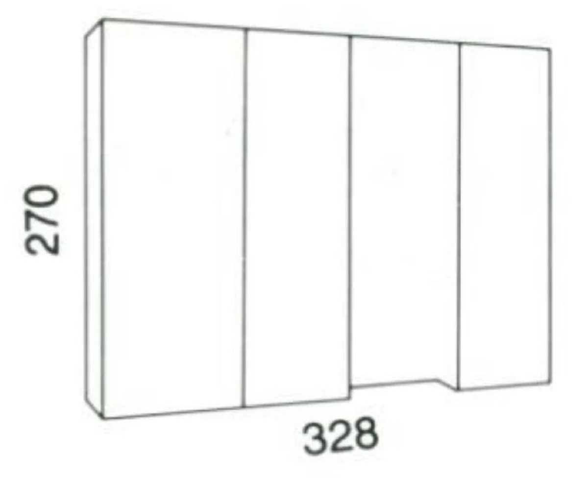 Luxury Baroque Cabinet White / Multicolored / Gold - Handmade Living Room Cabinet in Baroque Style - Baroque Living Room Furniture - Luxury Quality - Made in Italy