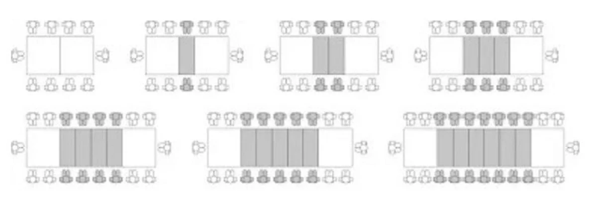 Luxury dining table brown / black 200-494 x 110 x H. 77 cm - Extendable solid wood conference table - Dining room furniture - Office furniture - Solid wood furniture - Luxury furniture