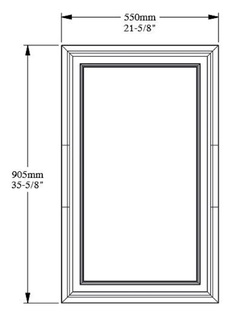 Wall panel white 55 x 1.7 x H. 90.5 cm - Rectangular panel - Decorative accessories
