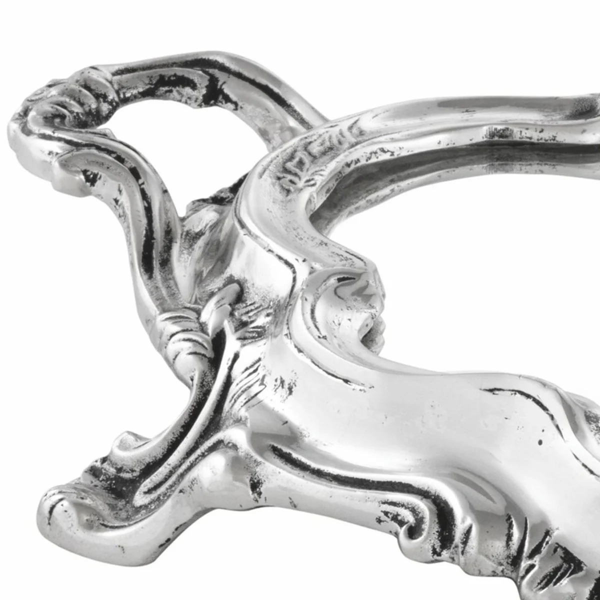 Luxury Baroque Tray Antique Silver 35.5 cm - Mirrored Baroque Style Serving Tray