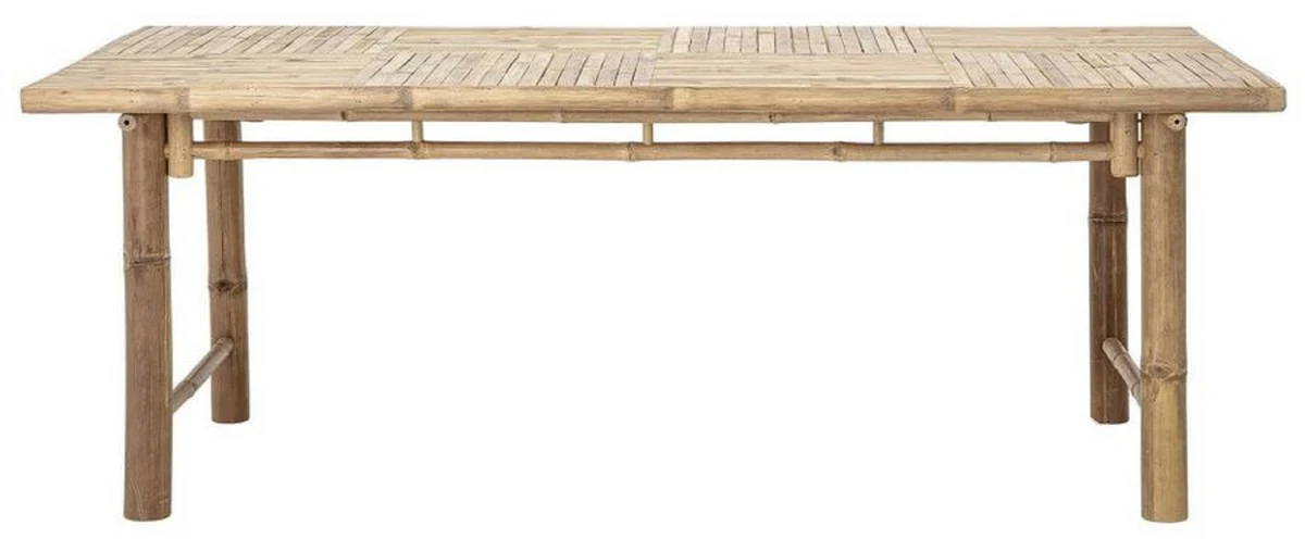 Luxury dining table natural colors 200 x 100 x H. 74 cm - Rectangular bamboo kitchen table - Dining room furniture - Bamboo furniture - Luxury furniture - Luxury dining room furnishings