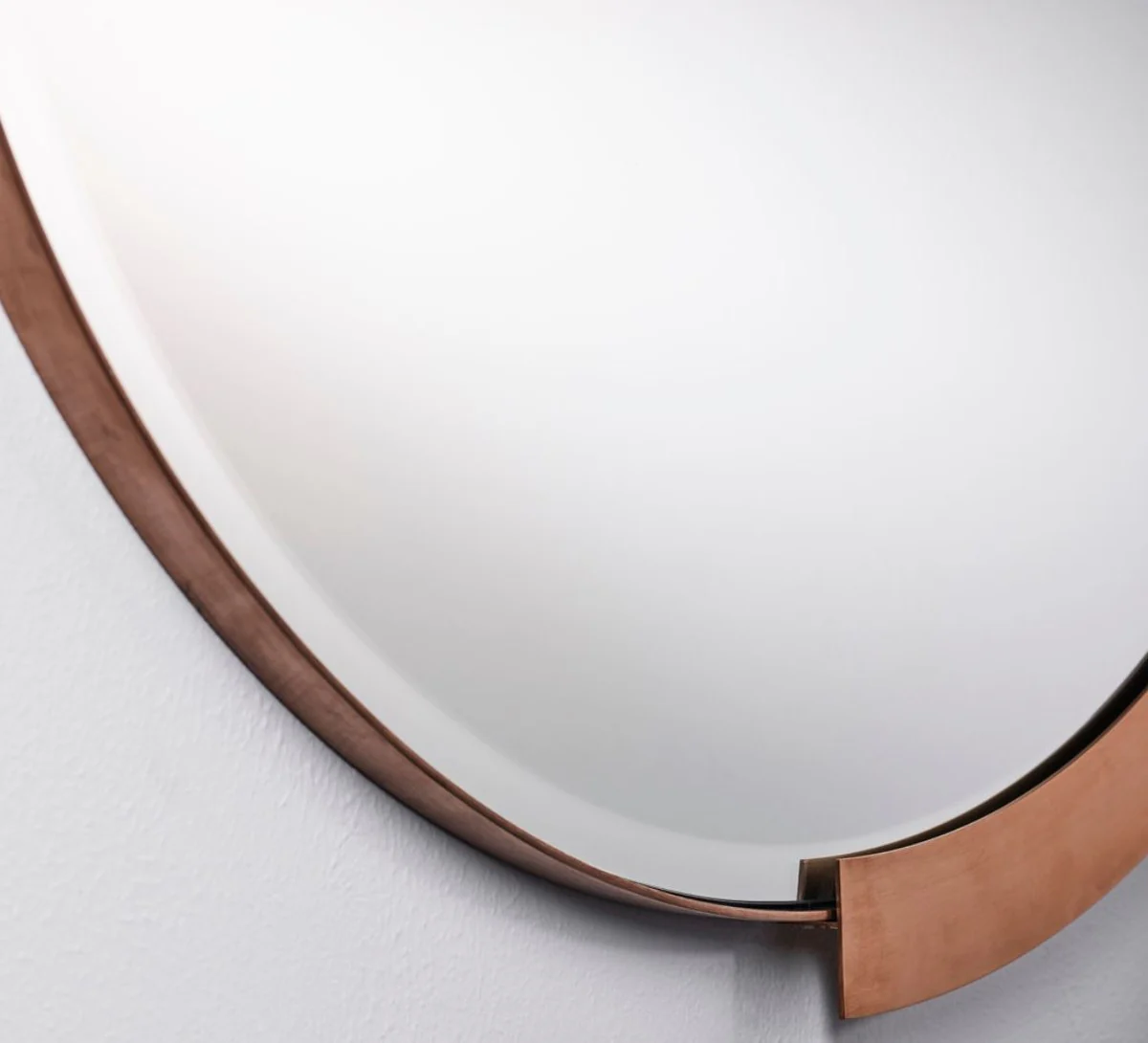 Luxury mirror red-copper colored 81 x H. 84 cm - Elegant wall mirror with metal frame - Luxury furniture