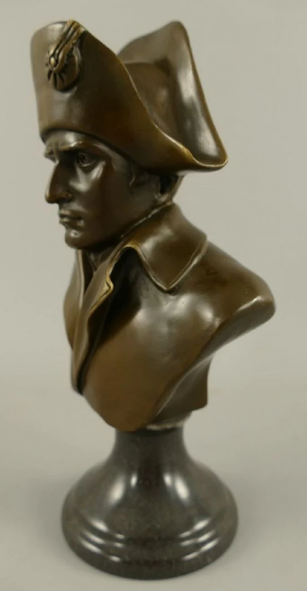 Luxury Art Nouveau bronze sculpture Napoleon bronze / black 15 x 10 x H. 25 cm - bronze bust with marble base - bronze figure - decorative figure - decorative accessories