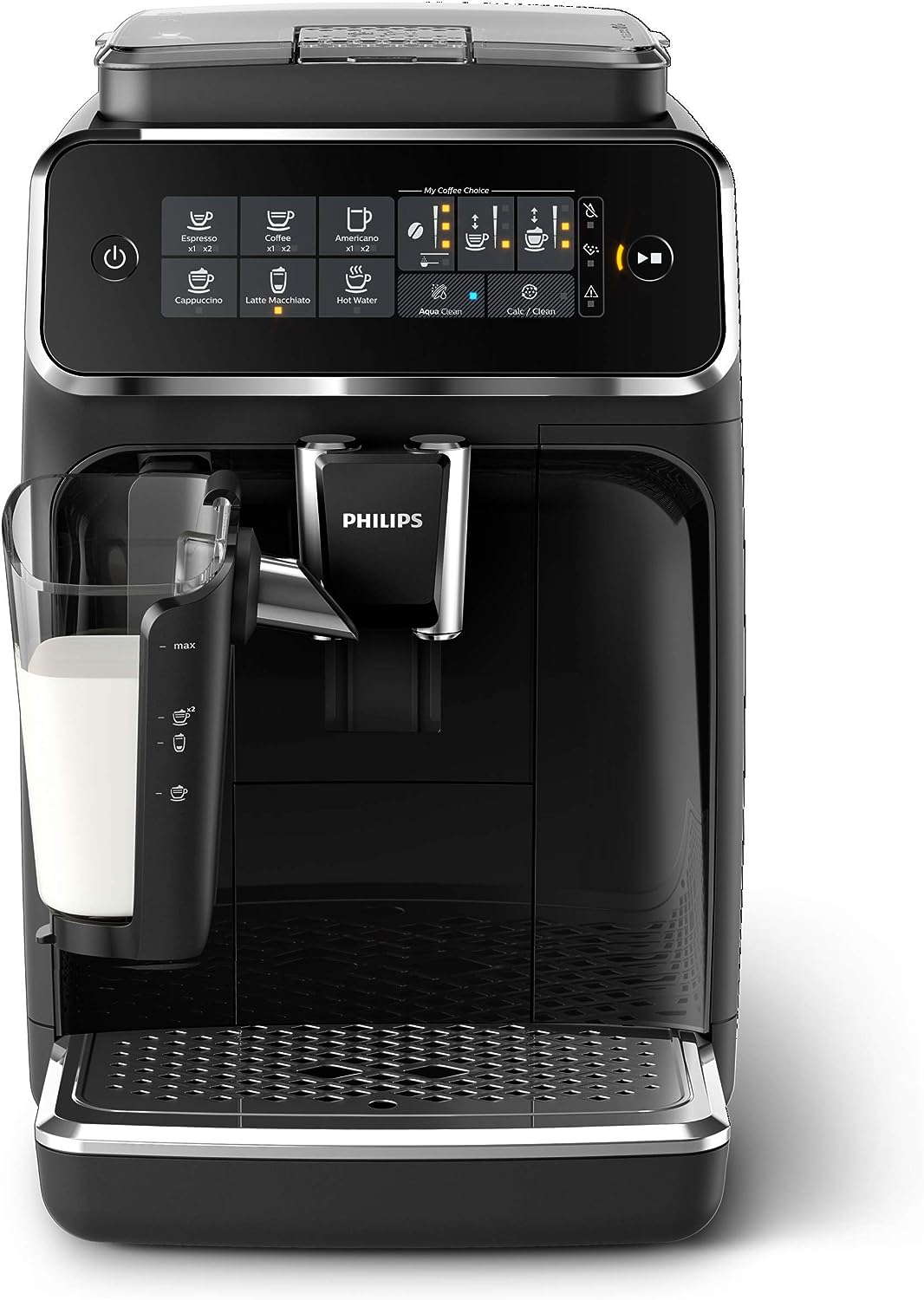 Philips 3200 Series Fully Automatic Espresso Machine with LatteGo, Black (Renewed)