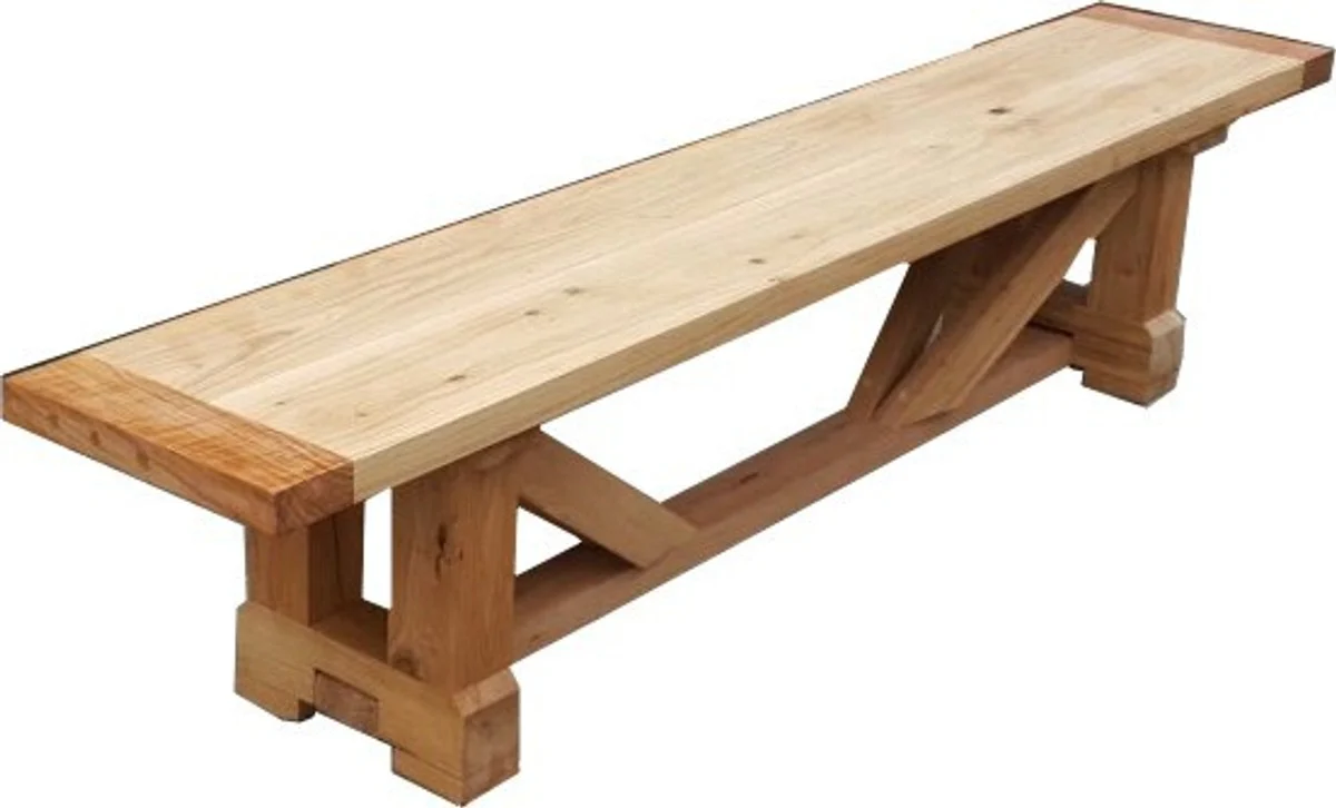 Luxury solid wood bench 230 cm Imperial for dining table solid oak - heavy version