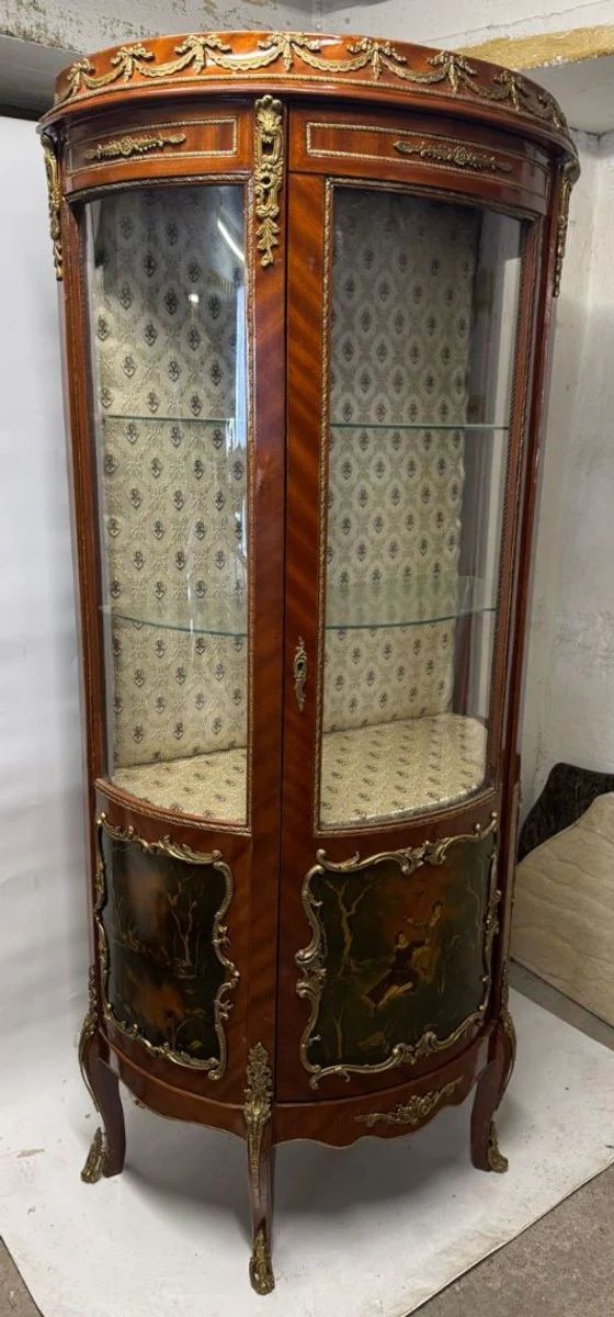 Baroque display cabinet with glass door brown H. 175 cm - Baroque style furniture