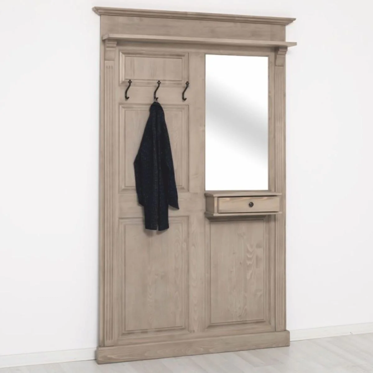 Country house style wardrobe gray 131 x 19 x H. 219 cm - country house style wardrobe furniture
