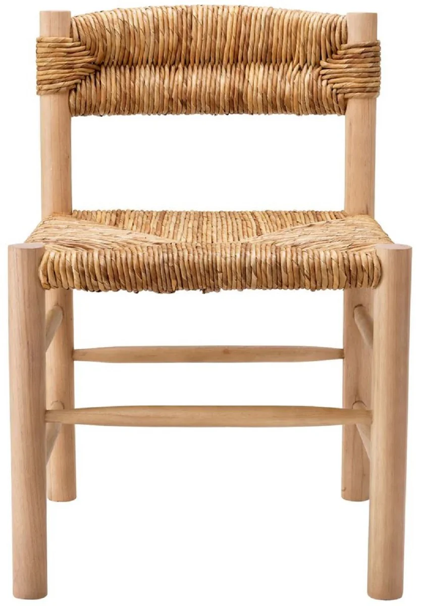 Luxury dining room chair natural colors 54 x 62.5 x H. 80.5 cm - solid wood kitchen chair - dining room furniture - luxury furniture - dining room furnishings - luxury furnishings