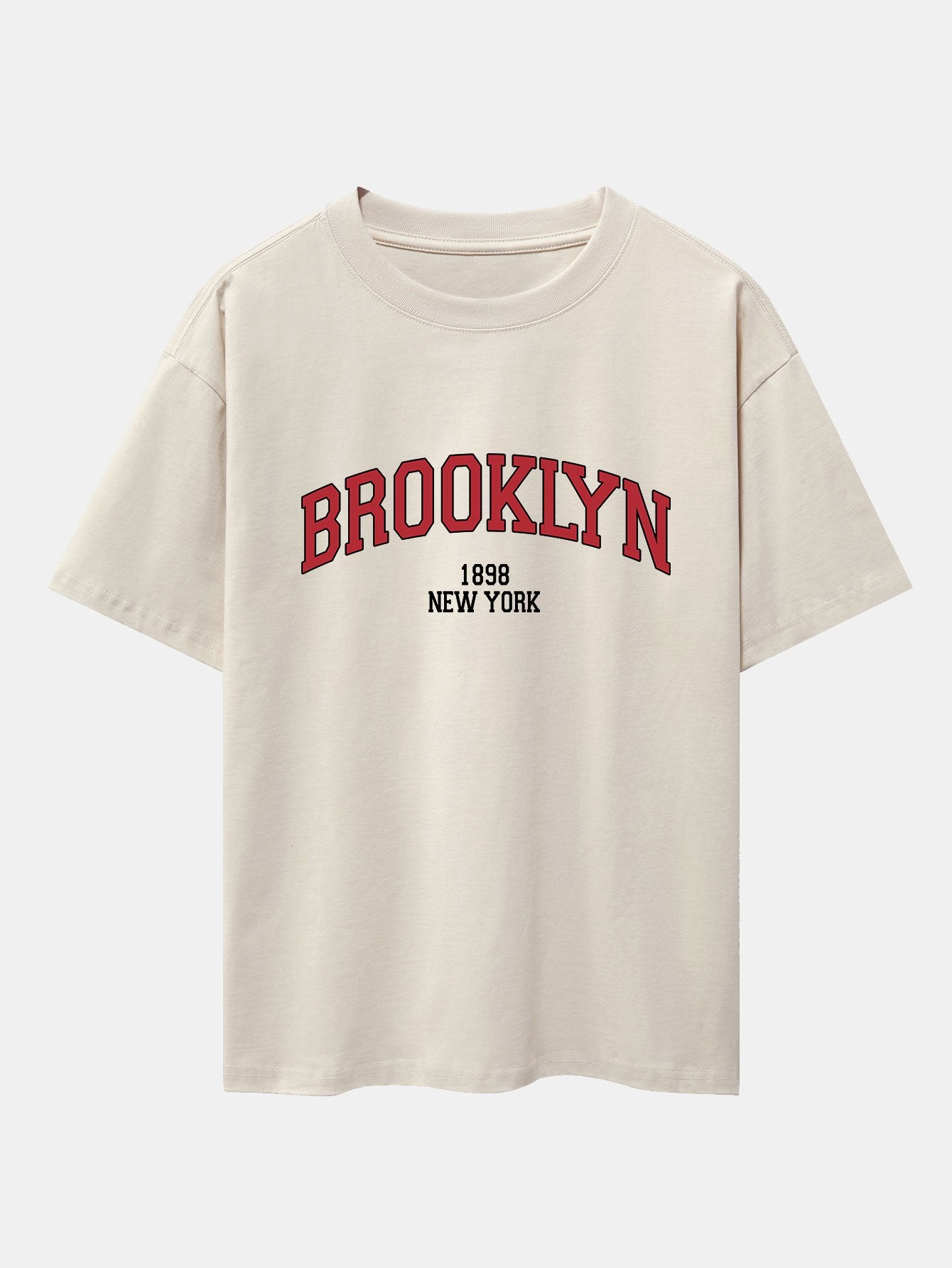 Brooklyn Print Drop Shoulder Oversize T-Shirt
