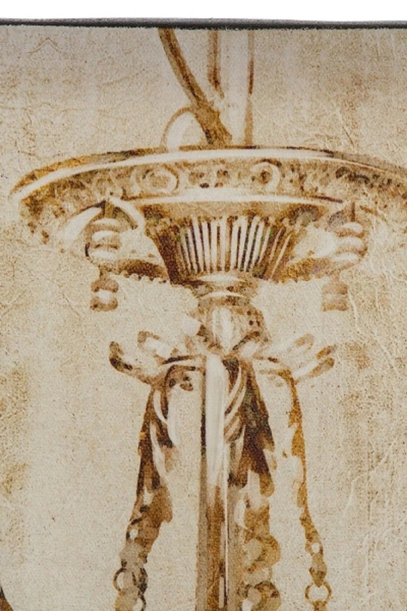 Baroque oil painting chandelier multicolored 80 x H. 80 cm - magnificent oil painting