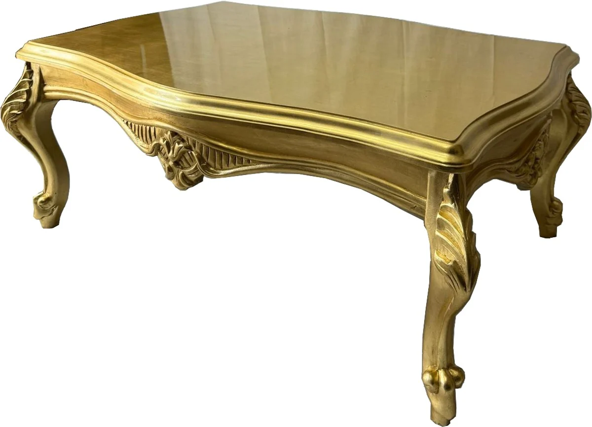 Luxury Baroque coffee table gold 120 cm - Baroque style living room furniture