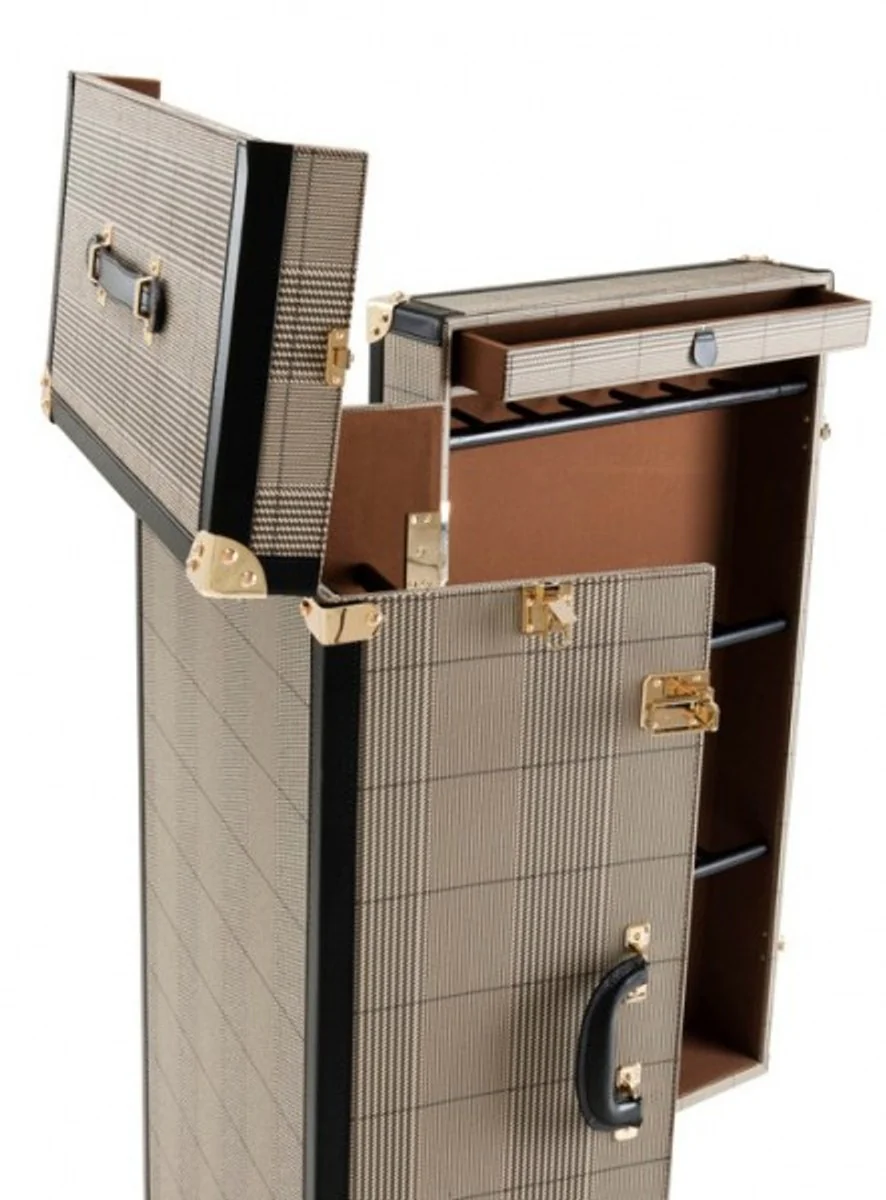 Luxury shoe cabinet in vintage suitcase design - chest of drawers - Art Deco Baroque Art Nouveau suitcase cabinet - luxury hotel furnishings