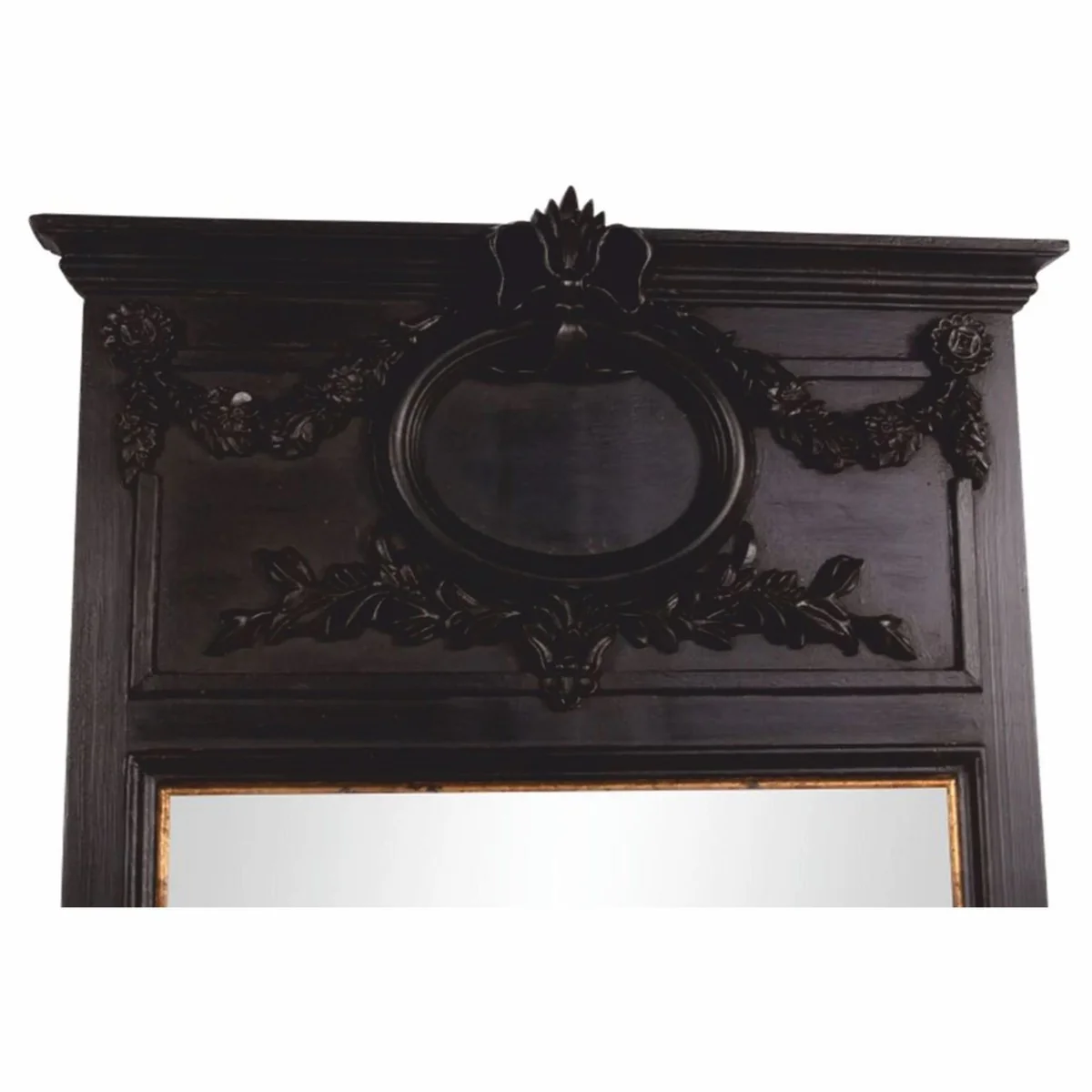 Baroque mirror black H. 102 cm - Baroque style furniture