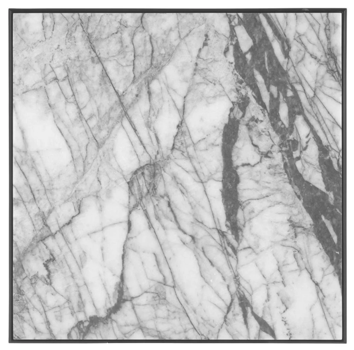 Side table in bronze with white marble top 60 x 60 x H. 58 cm - luxury living room furniture