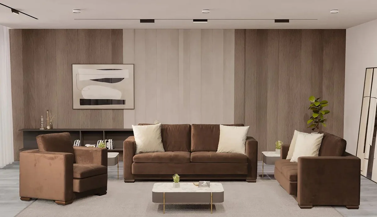 Luxury 2-seater sofa brown 171 x 88 x H. 67 cm - living room sofa - hotel sofa - living room furniture - hotel furniture - luxury furniture - luxury furnishings