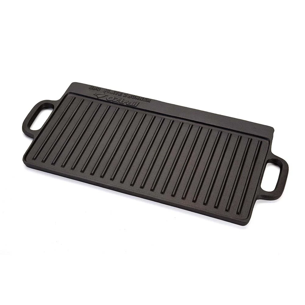 OZtrail 2 Burner Oversize BBQ Plate - Cast Iron Griddle