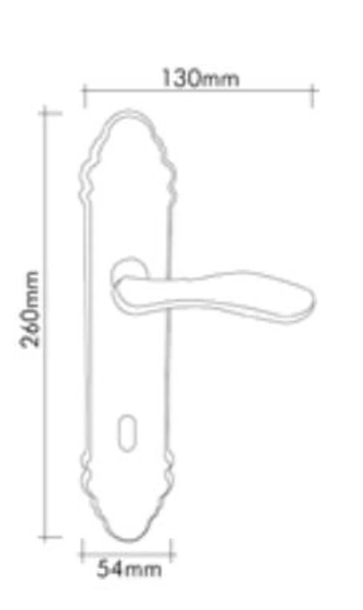 Antique Style Door Handle Set Brass Vintage Silver - Retro Art Nouveau Baroque Door Handle Set