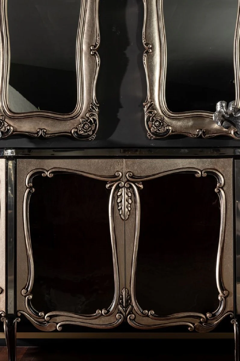 Luxury Baroque Mirror Set Silver - 2 Handmade Wall Mirrors in Baroque Style - Baroque Furniture