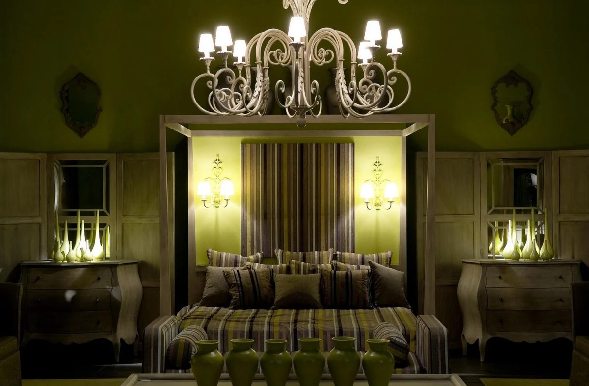 Luxury country house style solid wood chest of drawers with 3 drawers gray - handmade country house style furniture - luxury quality