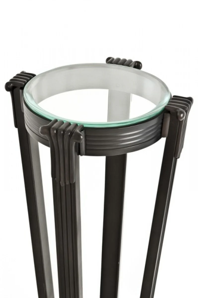 Luxury Baroque side table / column brass vintage bronze finish 36 x H 105.5 cm - Table Furniture