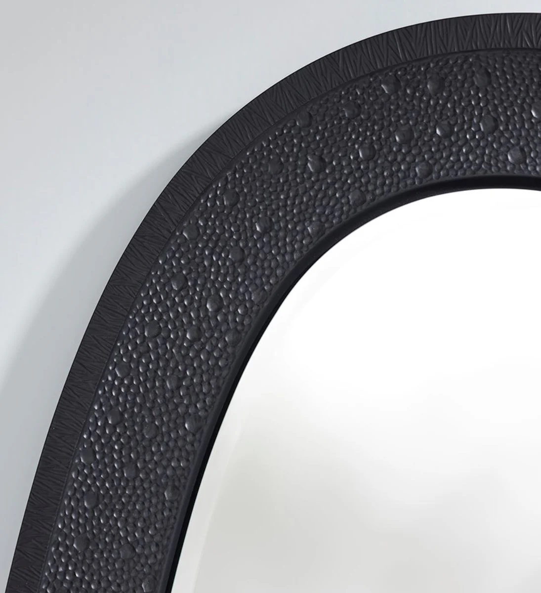 Luxury mirror black 89 x 5 x H. 170 cm - Elegant oval wall mirror - Cloakroom mirror - Living room mirror - Luxury decorative accessories