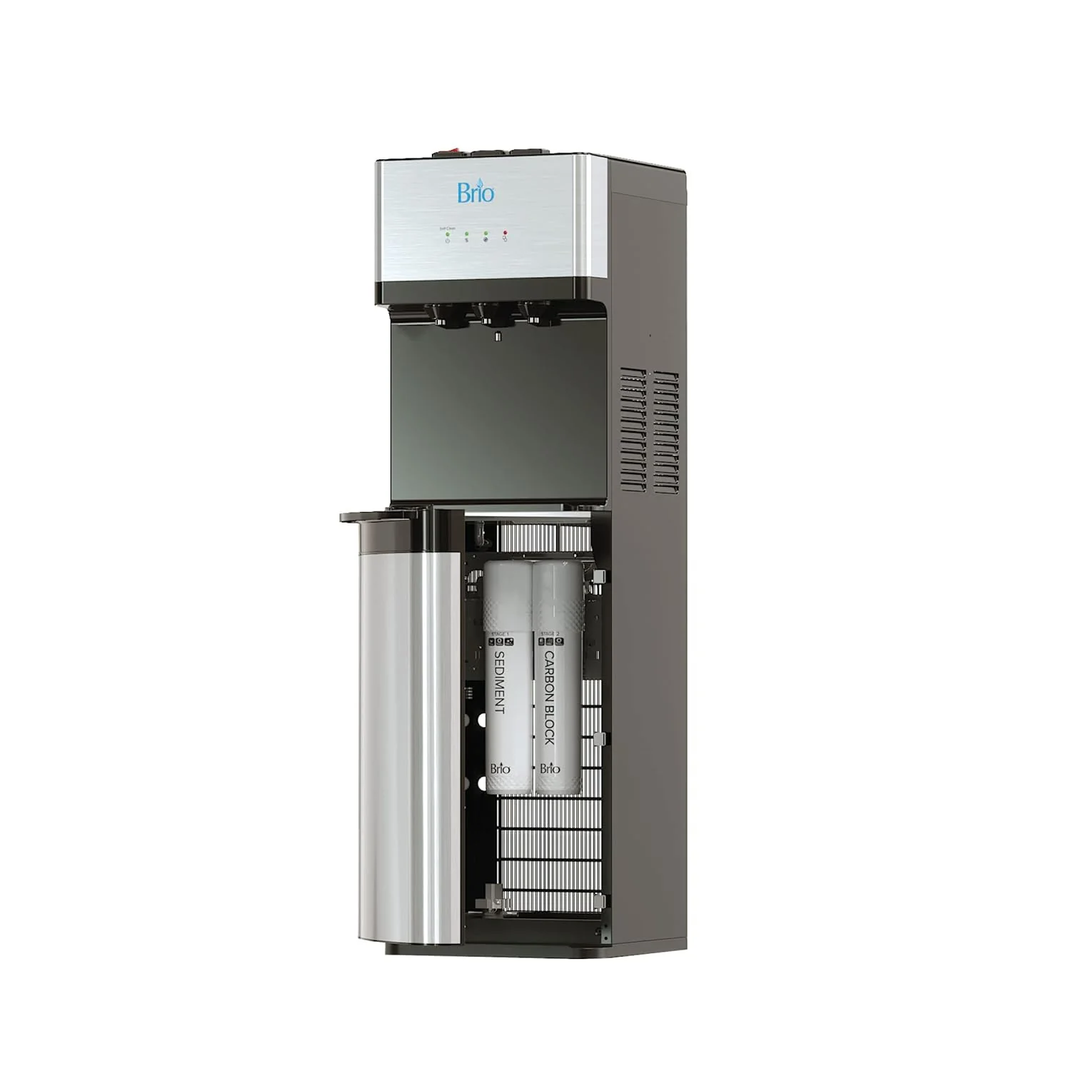 Brio Self Cleaning Bottleless Water Cooler Dispenser Stainless Steel Drinking Water Filter