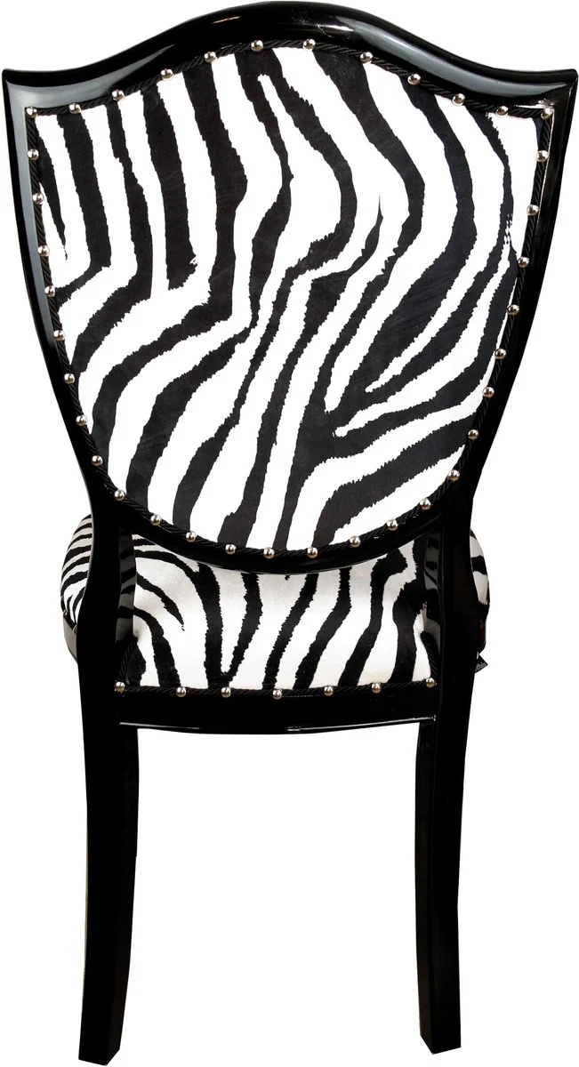 Art Deco Luxury Dining Chair Zebra / Black - Luxury Hotel Furniture