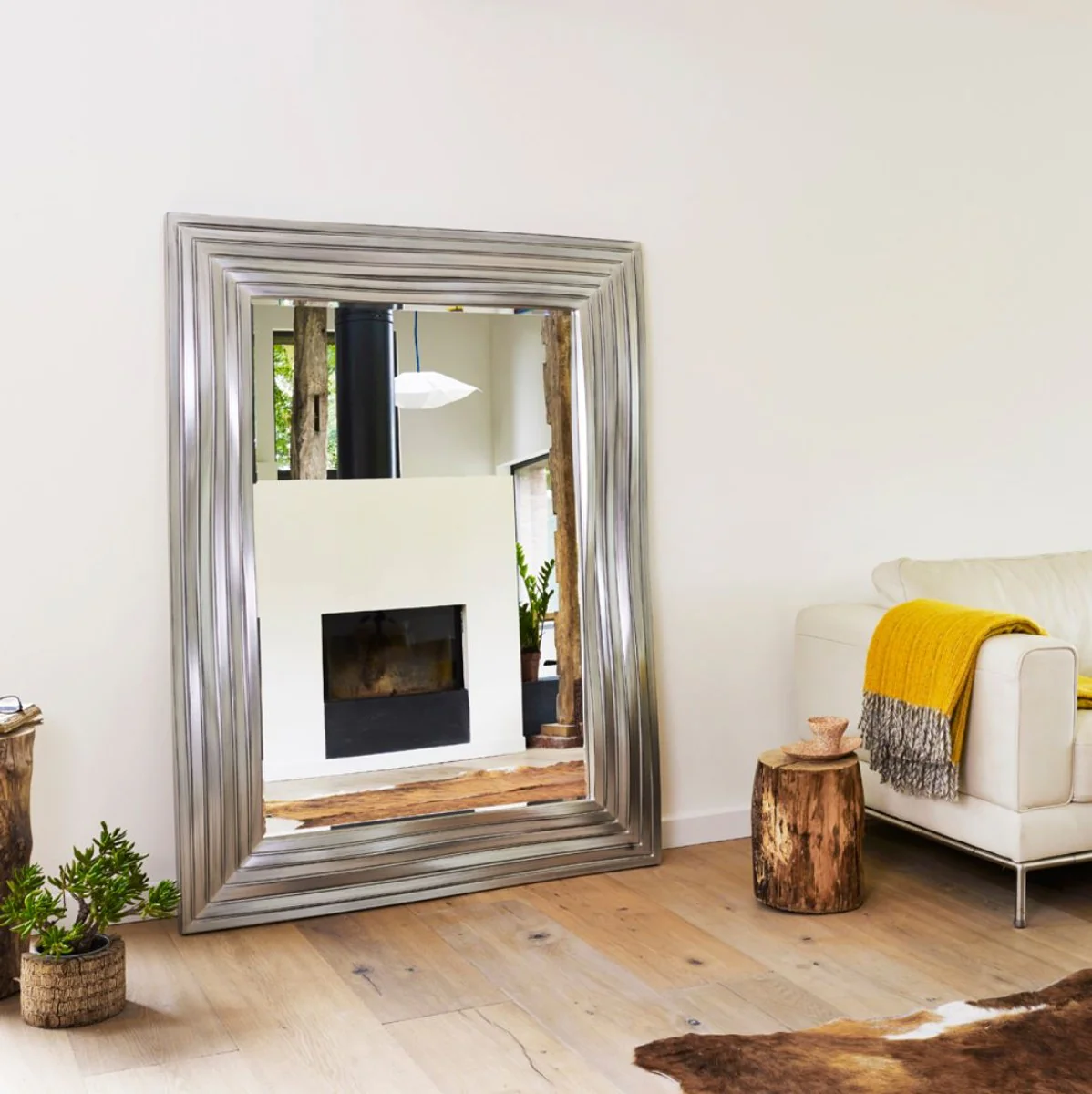 Luxury wall mirror silver 118 x H. 158 cm - living room accessories