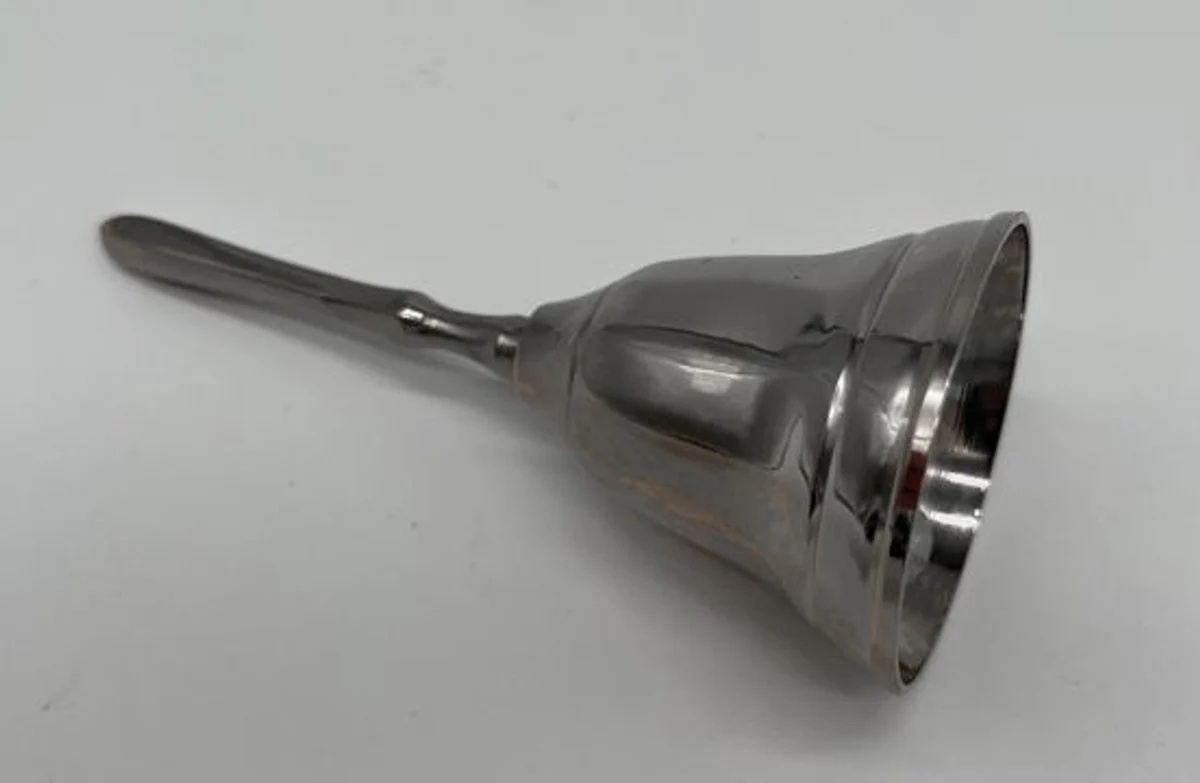 Handglocke Messing vernickelt Ø 4.5 x H. 11 cm - Tischglocke - Service Glocke - Gastronomie Glocke - Hotel Glocke - Hotel & Gastronomie Deko Accessoires